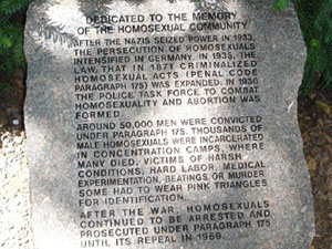 NYC Holocaust Memorial Park- LGBT Marker