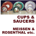 Meissen and Rosenthal Cups, Saucers & Plates