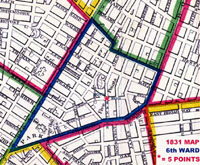 Map of 5 Points Intersection