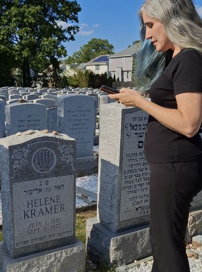 Rabbi James at grave