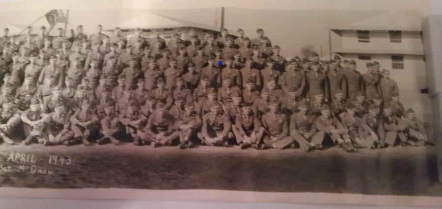 Henry Landman photo at Fort Wheeler Georgia in 1943 for Basic Training.