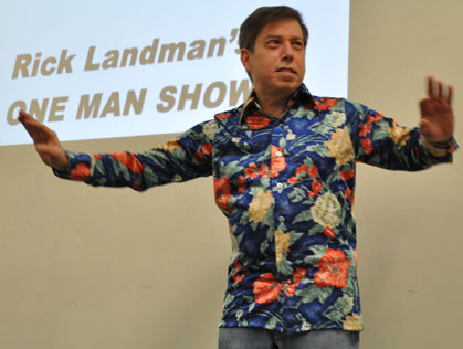 Rick Landman performs