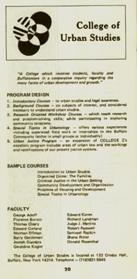 college of urban studies