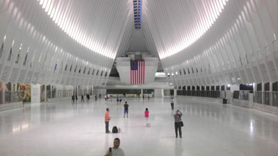 World Trade Center new Oculus interior by Calatrava